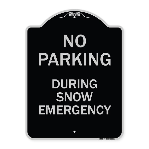 Signmission No Parking During Snow Emergency Heavy-Gauge Aluminum Architectural Sign, 24" x 18", BS-1824-23811 A-DES-BS-1824-23811 - main